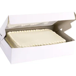 Party City Boxes, Carriers & Treat Bags-White Window Sheet Cake Box, 21In X 14In