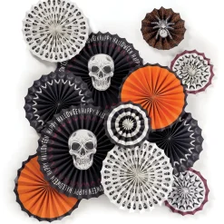 Party City Decorations|Wicked Hauntings Paper Fan Decorating Kit, 15Pc