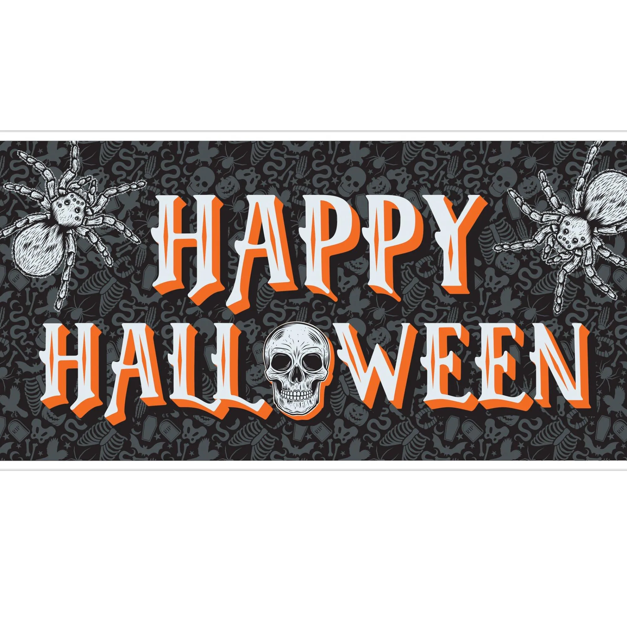 Party City Window & Wall Décor|Wicked Hauntings Plastic Horizontal Banner, 5.4Ft X 2.8Ft