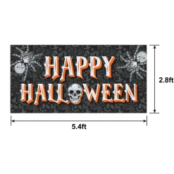 Party City Door Décor & Signs|Wicked Hauntings Plastic Horizontal Banner, 5.4Ft X 2.8Ft