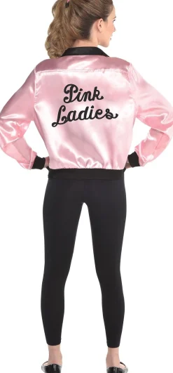 Women Party City 1950S|Womens Pink Ladies Jacket - Grease