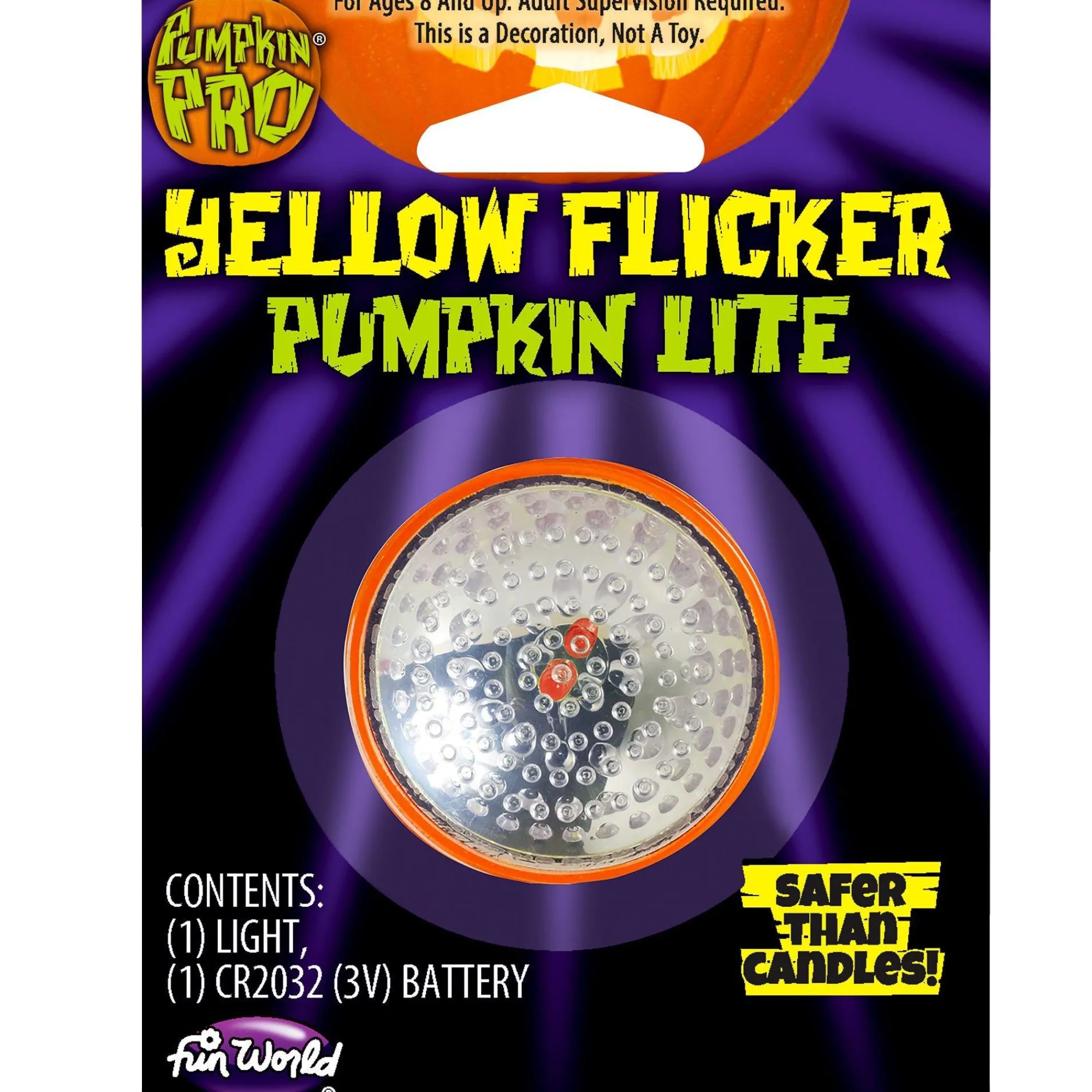 Party City Strobe Lights & Black Lights|Yellow Flicker Pumpkin Lite